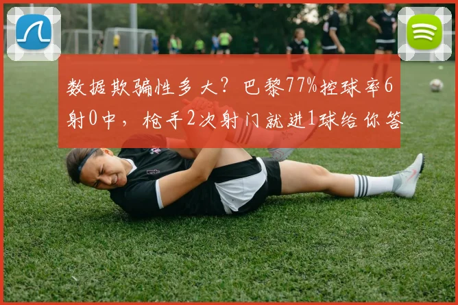 数据欺骗性多大？巴黎77%控球率6射0中，枪手2次射门就进1球给你答案